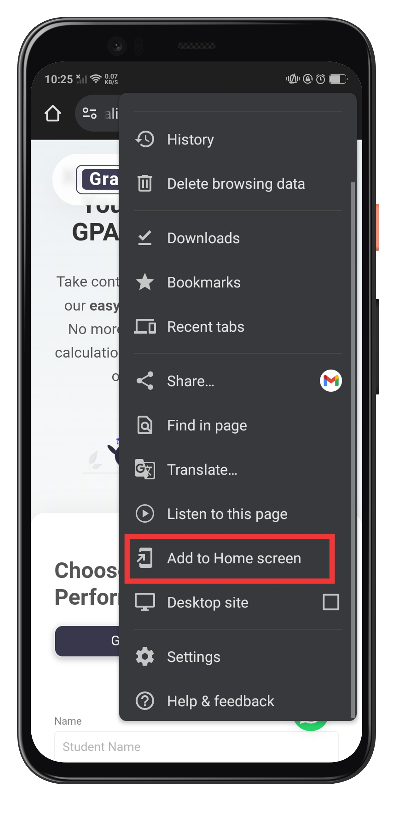 Step 1 for grade score installation
